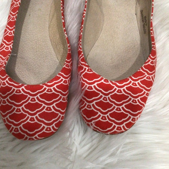 Diane Von Furstenberg red canvas flats DVF 10 - Picture 2 of 7